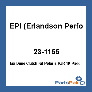 EPI (Erlandson Performance Inc.) WE437129; Epi Dune Clutch Kit Fits Polaris RZR 1K Paddle Tires