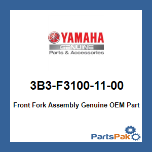 Yamaha 3B3-F3100-11-00 Front Fork Assembly; 3B3F31001100