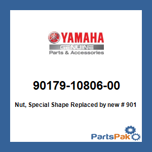 Yamaha 90179-10806-00 Nut, Special Shape; New # 90179-10W07-00