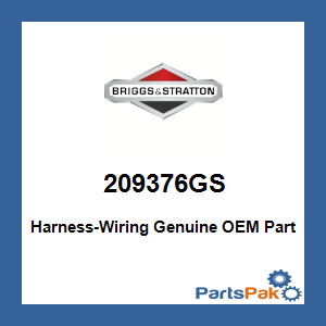 Briggs & Stratton 209376GS Harness-Wiring