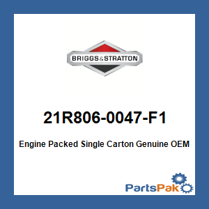 Briggs & Stratton 21R806-0047-F1 Engine Packed Single Carton 21R8060047F1