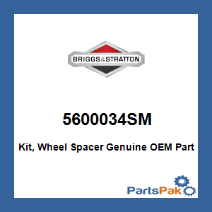 Briggs & Stratton 5600034SM Kit, Wheel Spacer
