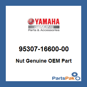 Yamaha 95307-16600-00 Nut; 953071660000