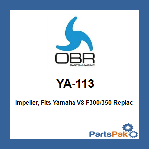 OBR YA-113; Impeller, Fits Yamaha V8 F300/350 Replaces 6AW-44352-00-00
