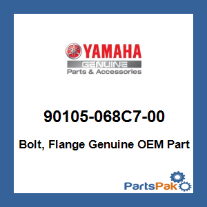 Yamaha 90105-068C7-00 Bolt, Flange; 90105068C700
