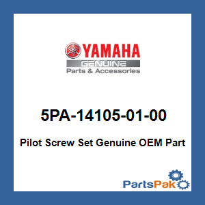 Yamaha 5PA-14105-01-00 Pilot Screw Set; 5PA141050100