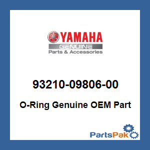 Yamaha 93210-09806-00 O-Ring; 932100980600