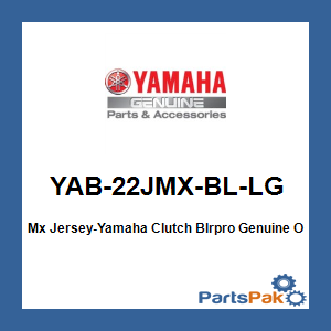 Yamaha YAB-22JMX-BL-LG Mx Jersey-Yamaha Clutch Blrpro; YAB22JMXBLLG