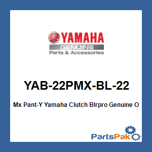 Yamaha YAB-22PMX-BL-22 Mx Pant-Y Yamaha Clutch Blrpro; YAB22PMXBL22