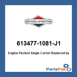 Briggs & Stratton 613477-1081-J1 Engine Packed Single Carton; New # 613477-0277-J1