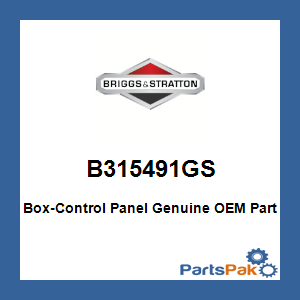 Briggs & Stratton B315491GS Box-Control Panel