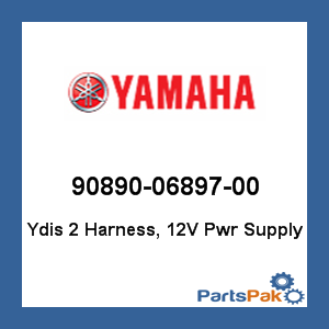 Yamaha 90890-06897-00 Ydis 2 Harness, 12V Power Supply; New # 6DE-8533A-60-99