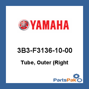 Yamaha 3B3-F3136-10-00 Tube, Outer (Right; 3B3F31361000
