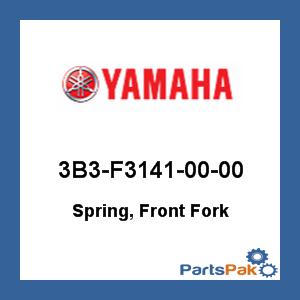 Yamaha 3B3-F3141-00-00 Spring, Front Fork; 3B3F31410000
