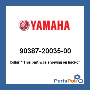 Yamaha 90387-20035-00 Collar; 903872003500