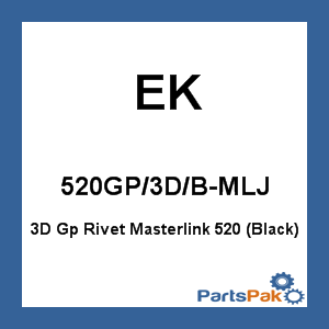 EK 520GP/3D/B-MLJ; 3D Gp Rivet Masterlink 520 (Black)