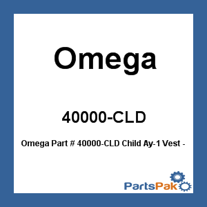 Omega 40000-CLD; Child Ay-1 Vest - Orange