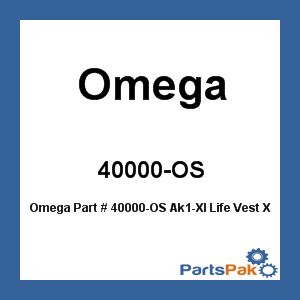 Omega 40000-OS; Ak1-Xl Life Vest Xlrg