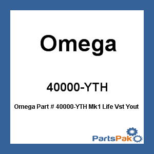 Omega 40000-YTH; Mk1 Life Vest Youth 50-90 Lb Life Jacket