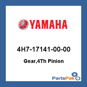 Yamaha 4H7-17141-00-00 Gear, 4th Pinion; 4H7171410000