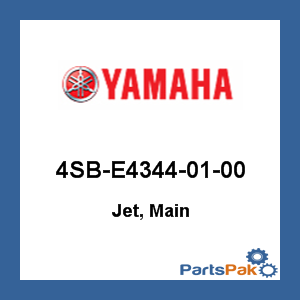 Yamaha 4SB-E4344-01-00 Jet, Main; 4SBE43440100