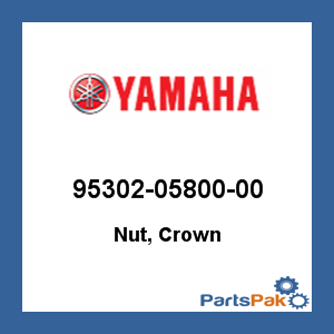 Yamaha 95302-05800-00 Nut, Crown; 953020580000