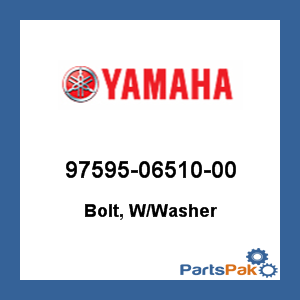 Yamaha 97595-06510-00 Bolt, Hex With Washer Deep Recess; New # 97E95-06510-00