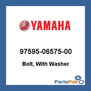 Yamaha 97595-06575-00 Bolt, With Washer; 975950657500