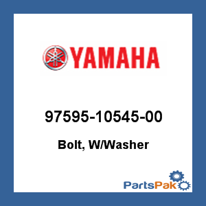 Yamaha 97595-10545-00 Bolt, Hex With Washer Deep Recess; New # 97E95-10545-00