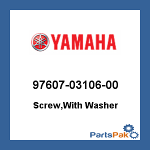 Yamaha 97607-03106-00 Screw, With Washer; 976070310600
