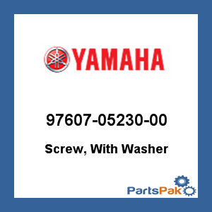 Yamaha 97607-05230-00 Screw, With Washer; 976070523000