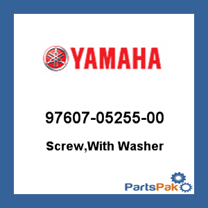 Yamaha 97607-05255-00 Screw, With Washer; 976070525500