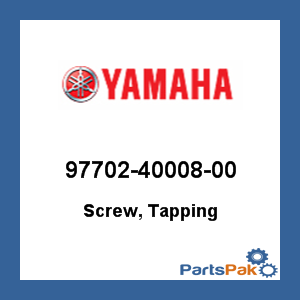 Yamaha 97702-40008-00 Screw, Tapping; 977024000800