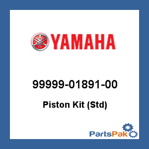 Yamaha 99999-01891-00 Piston Kit (Standard); 999990189100