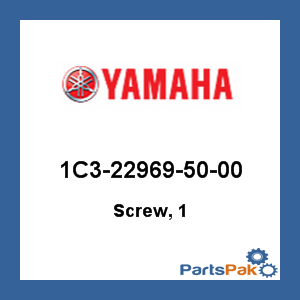 Yamaha 1C3-22969-50-00 Screw, 1; New # 1C3-22969-90-00