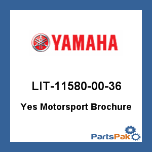 Yamaha LIT-11580-00-36 Yes Motorsport Brochure; LIT115800036