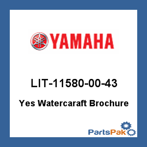 Yamaha LIT-11580-00-43 Yes Watercaraft Brochure; LIT115800043