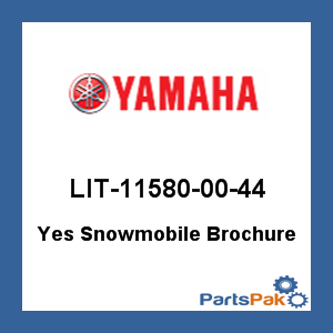 Yamaha LIT-11580-00-44 Yes Snowmobile Brochure; LIT115800044