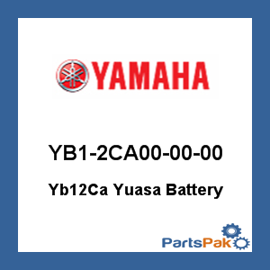 Yamaha YB1-2CA00-00-00 Yb12Ca Yuasa Battery (Not Filled w/ Acid); YB12CA000000