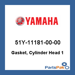 Yamaha 51Y-11181-00-00 Gasket, Cylinder Head 1; 51Y111810000