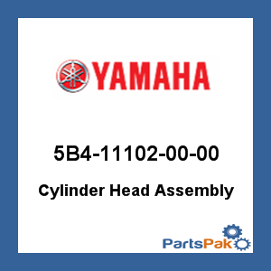 Yamaha 5B4-11102-00-00 Cylinder Head Assembly; 5B4111020000