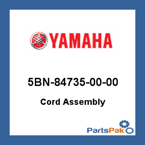 Yamaha 5BN-84735-00-00 Cord Assembly; 5BN847350000