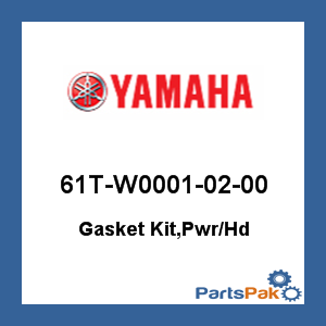 Yamaha 61T-W0001-02-00 Gasket Kit, Powerhead; 61TW00010200