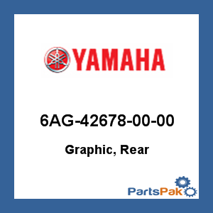 Yamaha 6AG-42678-00-00 Graphic, Front; New # 6AG-42677-21-00