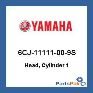 Yamaha 99999-04104-00 Head, Cylinder With Exhaust Valve; 999990410400