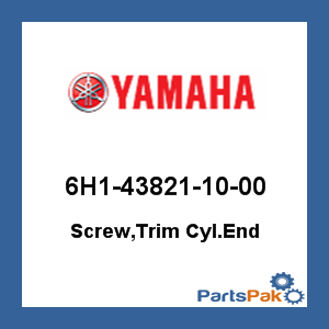 Yamaha 6H1-43821-10-00 Screw, Trim Cylinder End; 6H1438211000