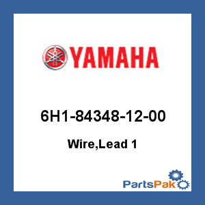 Yamaha 6H1-84348-12-00 Wire, Lead 1; 6H1843481200