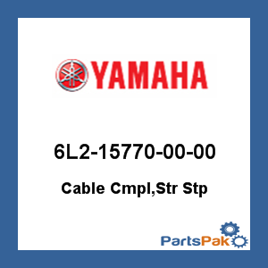 Yamaha 6L2-15770-00-00 Cable Complete, Start-Stop; 6L2157700000