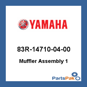 Yamaha 83R-14710-04-00 Muffler Assembly 1; 83R147100400