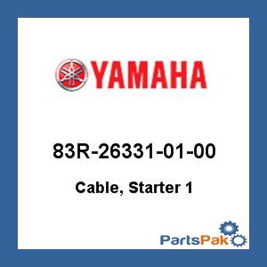 Yamaha 83R-26331-01-00 Cable, Starter 1; New # 83R-26331-02-00
